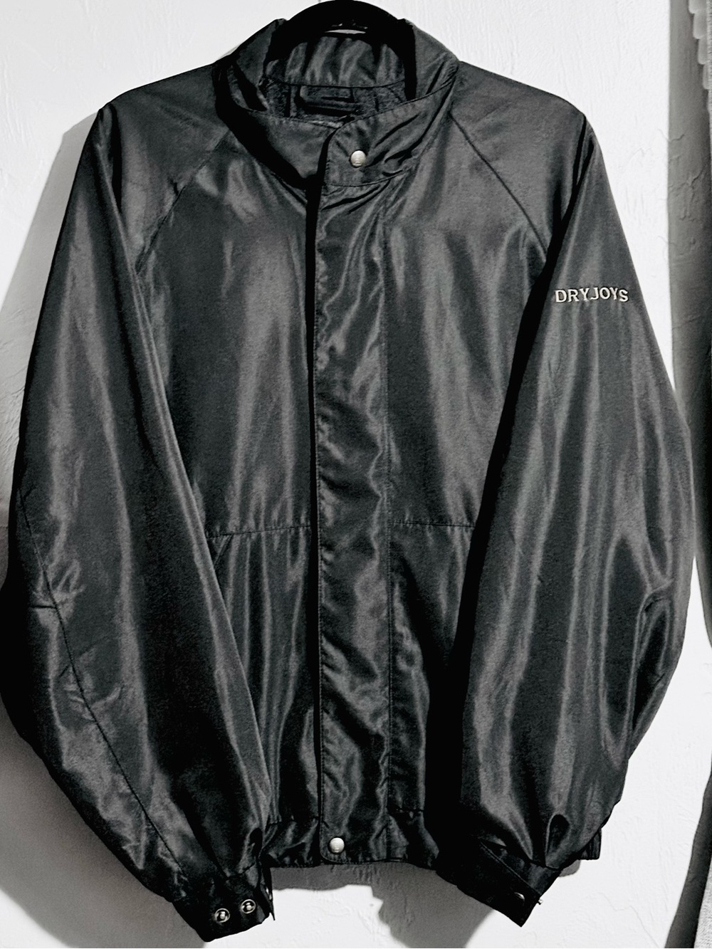 FootJoy FJ Dryjoys Black Waterproof Men's Full Zip Golf Windbreaker Snap Cuffs,M